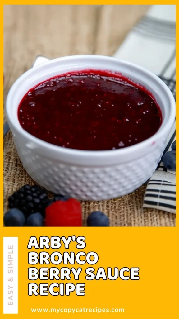 Delicious Arby's Bronco Berry Sauce