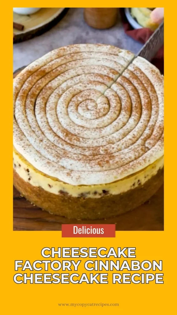 Enjoy this Cheesecake Factory Cinnabon Cheesecake