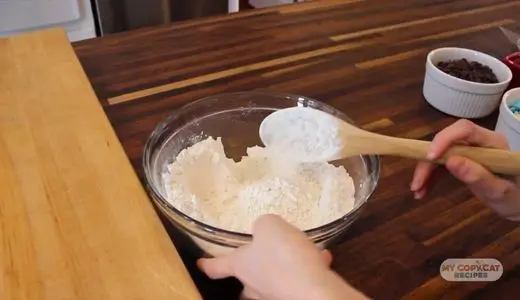 combine the flour