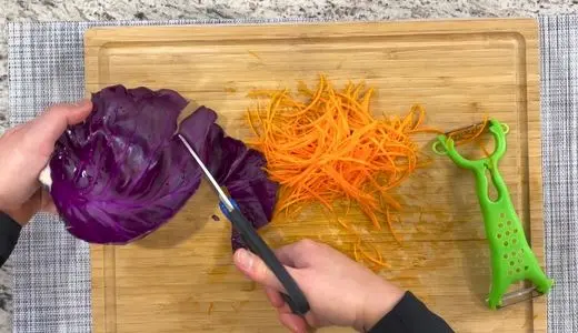 Julienne Carrots and Prepare Lettuce