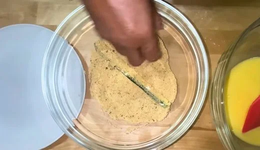 Bread the Zucchini Sticks