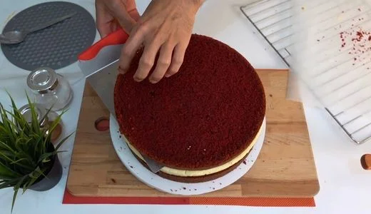 Remove and Prepare the Cheesecake Layer