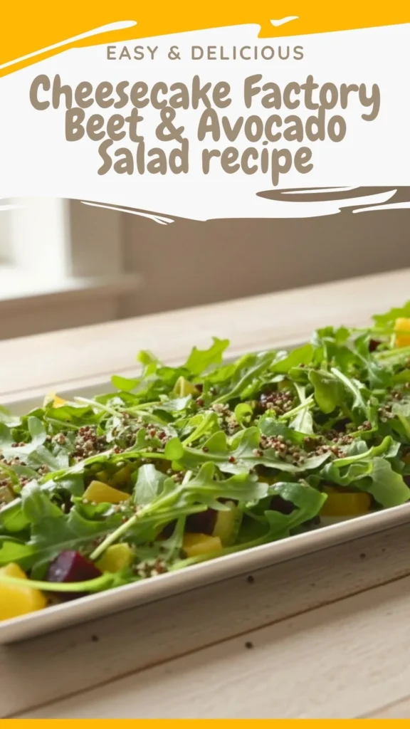 Cheesecake Factory Beet & Avocado Salad