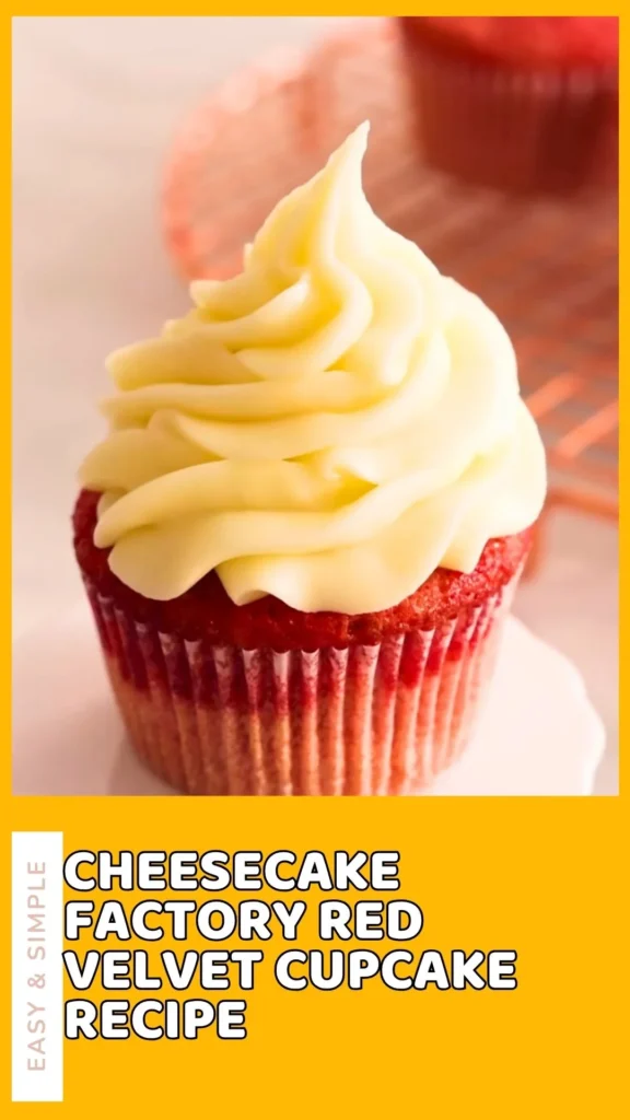 Enjoy this Cheesecake Factory Red Velvet Cupcake