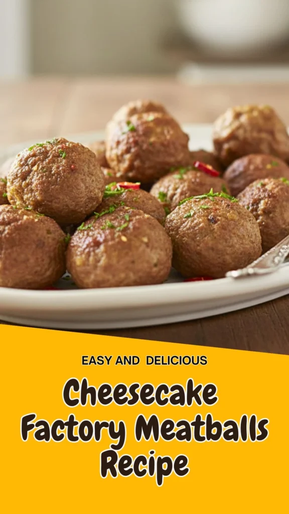 Enjoy this cheesecake factory meatballs